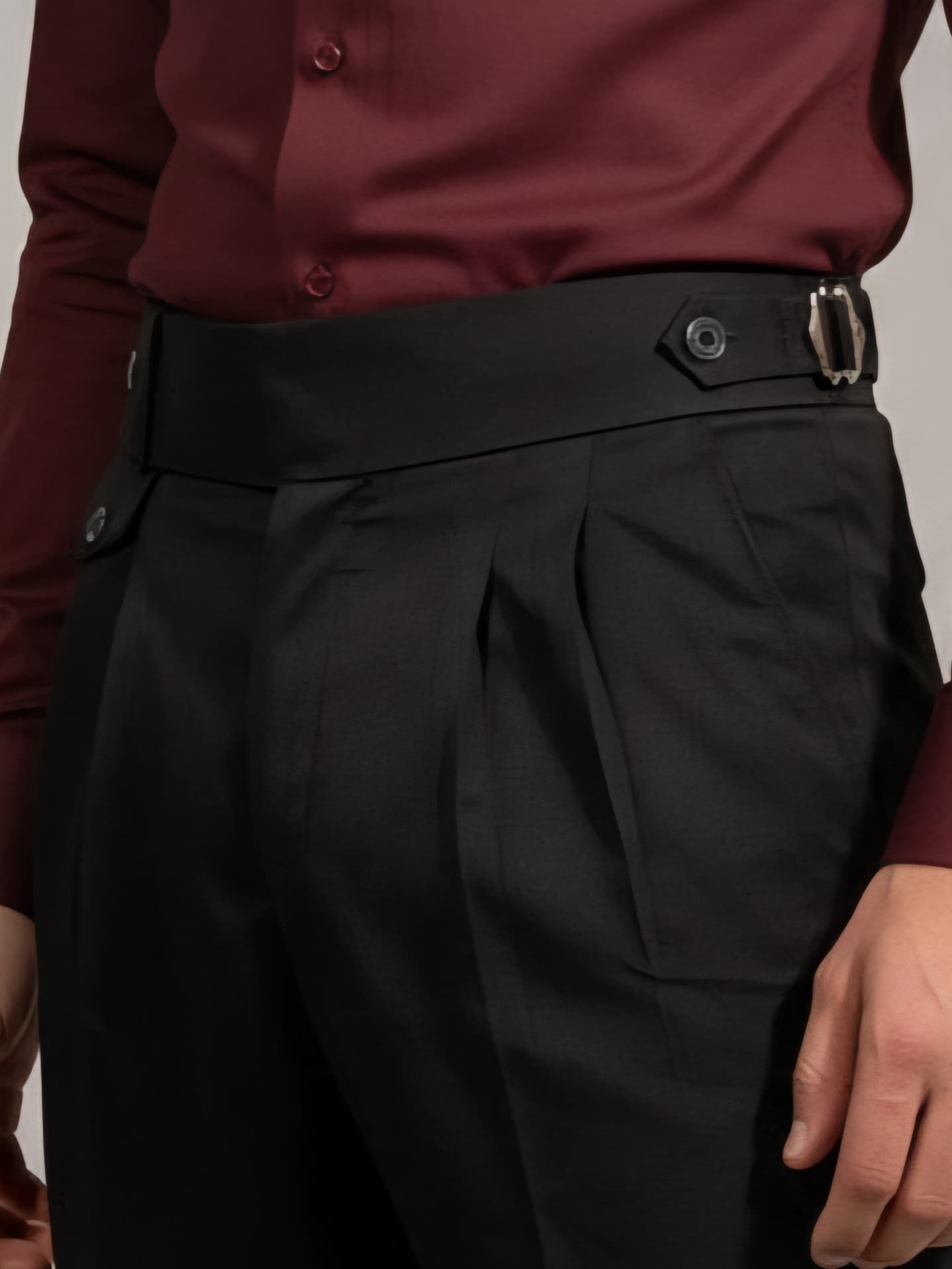 Modern Ivory Gurkha Pant pose 1